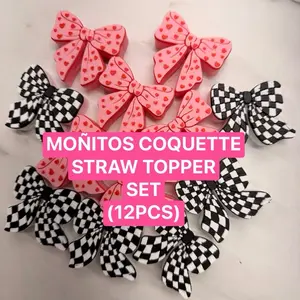 MOÑITOS COQUETTE STRAW TOPPER SET (12PCS)