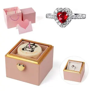 Mother’s Day Gift Creative Birthday Surprise Cake Box with Hidden Button for Rings Necklaces Perfect for Mom Grandma Girlfriend Anniversary