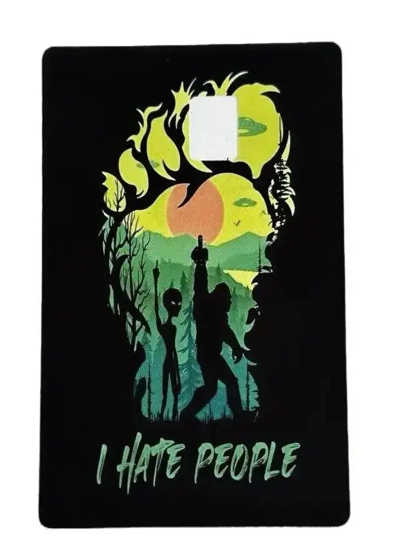 Bigfoot Alien Motif Credit Card Skin