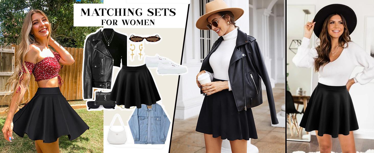 Avidlove Pleated Mini Skirt Plaid Skirts High Waist A Line Skater Skirt for Lingerie Schoolgirl