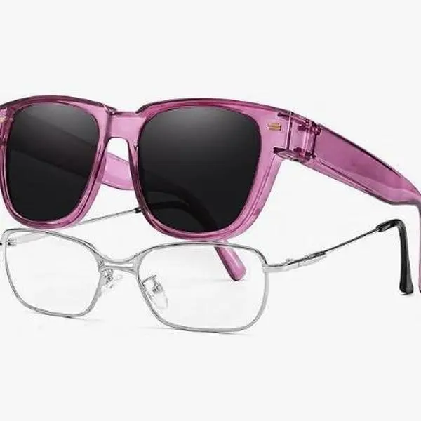 LVIOE Women's Polarized Square Frame Fit-Over Sunglasses - UV400 Protection Casual Outdoor Driving Shades, Fashion Eyewear for Prescription Glasses Use, Casual Outdoor Sunglasses, Driving Outdoor Shades