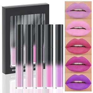 Lavender Baby Pink Rose red Violet Plum purple Matte Liquid Lipstick Lip Stain Sets