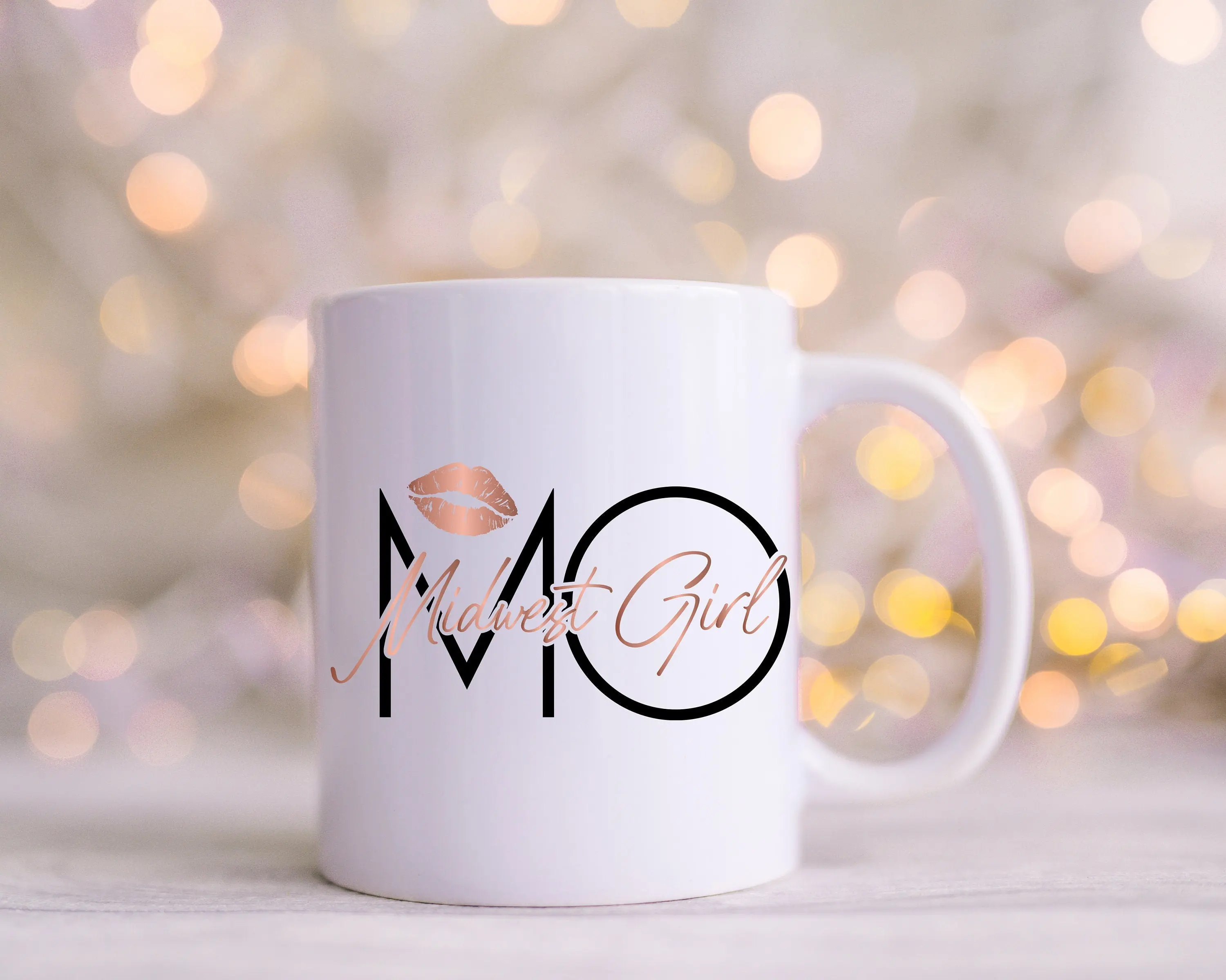 15oz Ceramic Missouri Girl Mug - Double-Sided Printed Fused, Midwest Pride, Dishwasher-Safe, Gift-Ready Kitchen Drinkware