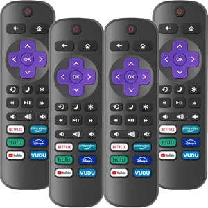 4 Pack Replacement Remote Control Only for Roku TV, Compatible with All TCL Roku/Hisense Roku/Onn Roku/Sharp/Philips Roku (Not for Roku Stick, Box or Speaker)-USA