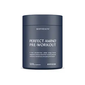 BODYHEALTH Perfect Amino Pre-Workout - Zero Stimulants, Vegan, Gluten-Free, Supports Nitric Oxide & Muscle Pumps, 9 oz - Dietary, Healthcare