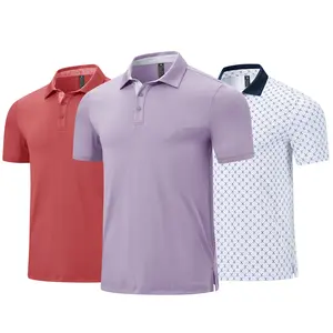 GOPUNE Men's Classic Polo Shirts Short Sleeve 3-Button Fashion Golf Polo Moisture Wicking Athletic Tennis T-Shirts Casual Contrast Collared Work Printed Polo Shirts Sports Tops #SpringFresh
