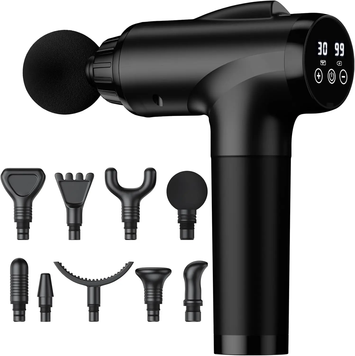 Massager gun M68-7, Deep Tissue Pain Relief with 9 Replacement heads&30 Speed, Massage Device for Knee Foot Neck Back, Perfect Gift #summerwins