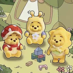 Disney Winnie the Pooh Touching Garden Figure Blind Box Cute Unboxing Adorable Collectible Costume Toy Set Mystery Gift Desktop Room Decor Anime Style