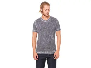 Bella 3650 Unisex Poly-Cotton Short Sleeve Tee - Grey Acid Wash- Extra Small, Ring, Fabric, Shortsleeve, Casual