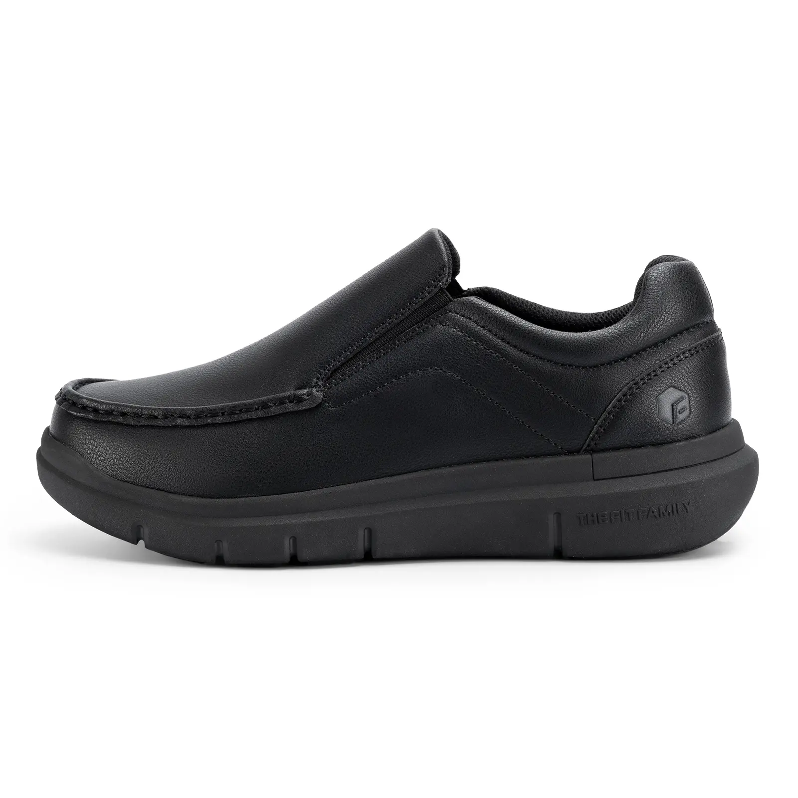 【DealsforYouDays】FitVille Men's Wide Ankle Plain Vegan Leather Loafers - Lightweight, Anti-Slip Casual Walking Shoes with Ergonomic Design, Rubber Sole, Cushioned Footbed, EVA, Spandex for Business Daily Use - Summer Essential, Father's Day Gifts, Loafers