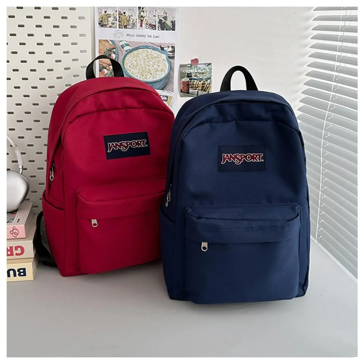 JanSport Cross Town Backpack- Simple Bag for Everyone with 1 Main Compartment, Front Utility Pocket - Premium Class Accessories - Black