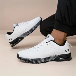 Men’s lightweight sneakers for all seasons, comfortable and stylish lace-up sports shoes, mesh breathable and odor-resistant outdoor casual shoes, shock-absorbing soft-soled rope skipping fitness shoes, non-slip rubber soles, footwear for gym,badminton