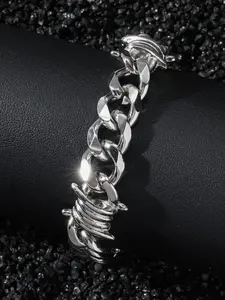 Elegant Stainless Steel Bracelet, European & American Style, 11mm Width, Six-Sided Design, Durable Material, Perfect Gift Choice, Cuban Link Bracelet, Cuban Bracelets