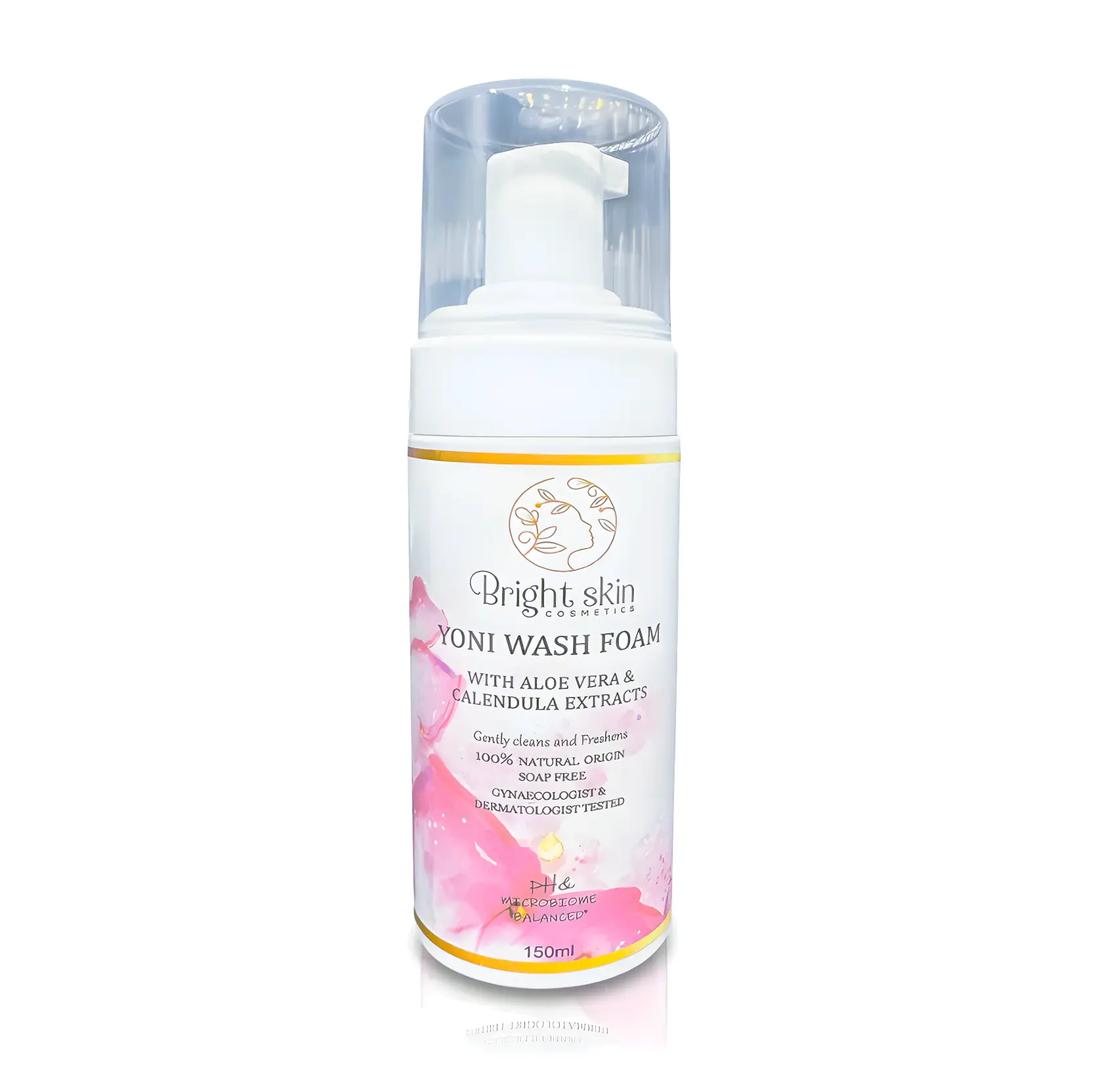 BRIGHT SKIN COSMETICS Intimate Foam Wash - Gentle, Hydrating Feminine Cleanser with Soothing Aloe Care, Calendula Extracts, Sodium Hydroxide-Free, Easy-to-Use External Cleansing for All Skin Types, Lightweight, Fresh Body Care