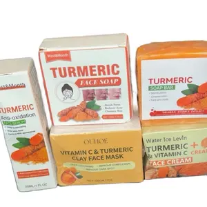 GT Boutique Beauty Turmeric Face Soap & Vitamin C Clay Mask Set - Anti-oxidation & Deep Cleansing Skin Care Products