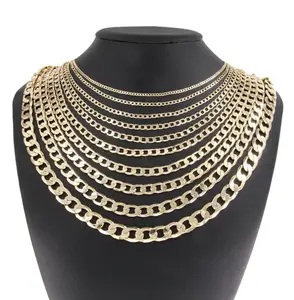 14k Cuban Link Necklace Gold Plated High Quality Men's Gold Statement Chain