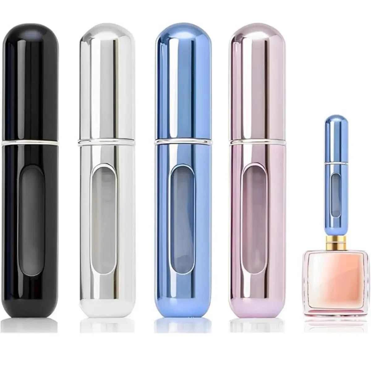 Travel Refillable Atomizer Sprayer for Perfume and Cologne Travel Bottle, Mini Perfume Refillable Bottle Perfect for Pockets