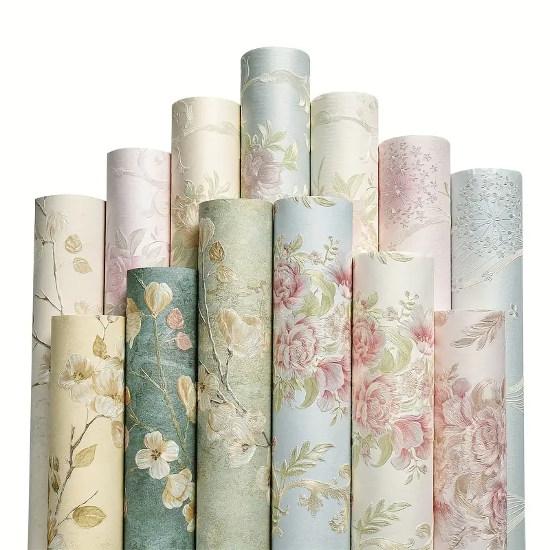 1 Piece 3D Stereoscopic Self-Adhesive Peel And Stick Decorative Wallpaper Designs, Sticky Wallpaper Peel And Stick, 53cm*300cm (20.87in*118.11in) | European Style Accent Wall Decal | Cozy Bedroom & Living Room Wall Decor Sticker