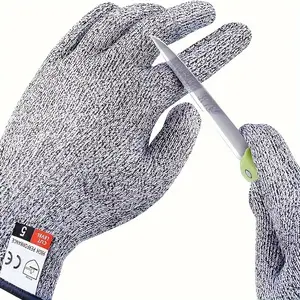 Kitchen Safety Gloves Set, 5-Level Protection, Anti-Cut for Meat Cutting Wood Carving Mandolin Slicing, Enhanced Security Gear