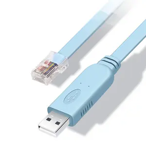 USB Console Cable,USB to RJ45 Console Cable for Cisco Routers/AP Router/Switch Windows, Mac, Linux(1.8m,Blue)