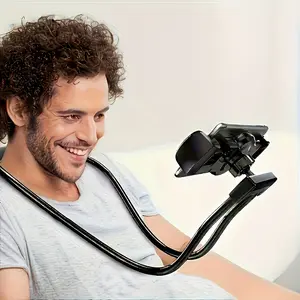 Adjustable Multifunctional Universal Phone Stand, Multipurpose Phone Holder, Soft Iron Neck Hanging, 360° Rotating Lazy Man Stand, Suitable for Home and Bed Use, Stable Phone Holders