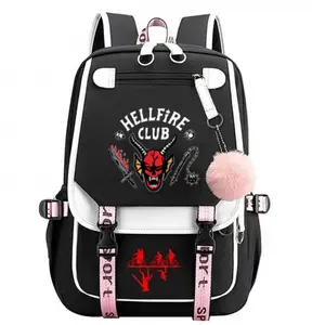 Hot-selling Stranger Things backpack USB charging backpack schoolbag foreign trade schoolbag stranger