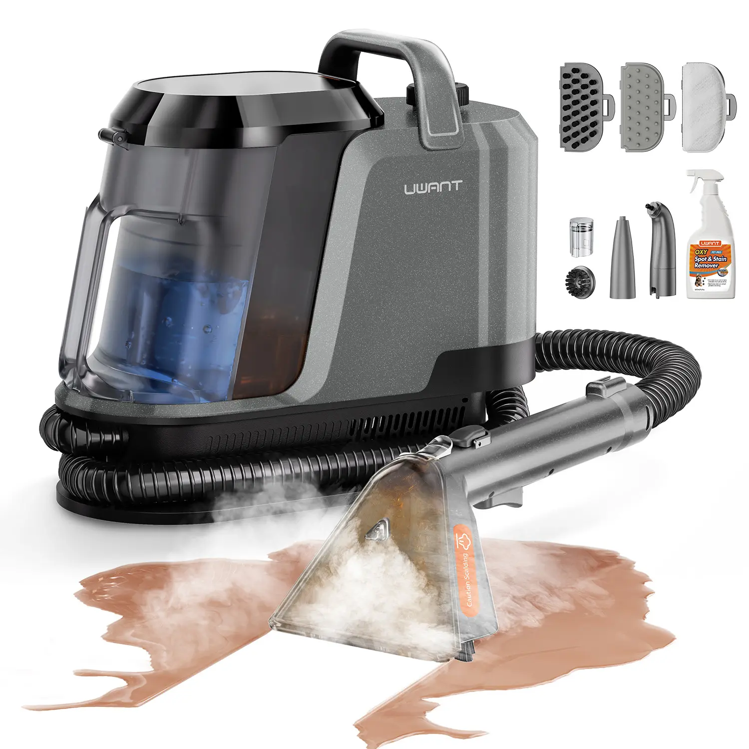Uwant Y100 Portable Steam Carpet Cleaner - 18Kpa Powerful Spot Cleaner, Upholstery & Sofa Stain Spot Cleaner,  Car & Sofa Ready Home Appliance with Free Repairs or Replacements,techvibes,Y100Pro、Y100Steam