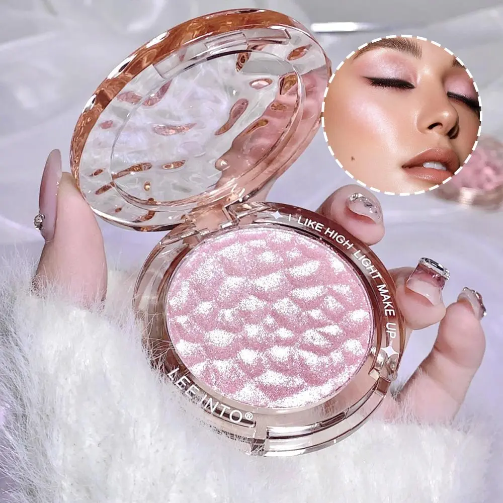 Portable Glitter Highlighter Powder, Glowy Highlighter, Shimmering Highlighter Palette, Long Lasting Lightweight Pearly Makeup Powder, Facial Brightening Cosmetics, Valentine's Day Gift, Cosmetics Glam Powder, High Shine Makeup