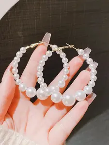 Large pearl wrapped elegant minimalist High Quality Earrings are suitable for daily wear, vacation dates, and other occasions, and are also a surprising and exquisite small gift