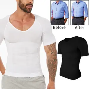 Menswear Compression Tank Top Underwear Shapewear Body Shaper Breathable Plain Undershirt T-Shirt Workout Clothes Gamis Dress Bestie Formal Gym Vest Shirt