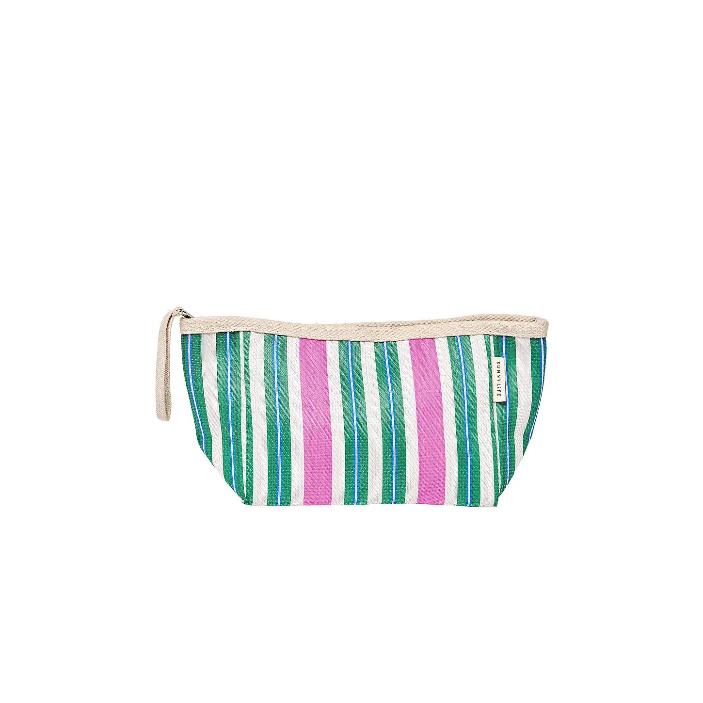 Sunnylife Recycled Nylon Pouch in Seagrass Green Multi