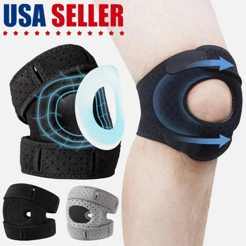 Neoprene Knee Brace with Patella Stabilizing Compression Straps, Adjustable for Enhanced Stability & Comfort, Sports Healthcare Support Sleeve