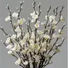 Super Realistic Long Stem Silk Faux Flowers (12/24pcs) - Elegant Bouquet, Stems Decor, Tabletop Accent, Artificial Plants, House Entryway Decor, Wedding Supply, Floral Gift for Moms,Neutral Christmas Decor,Winter Home Decor
