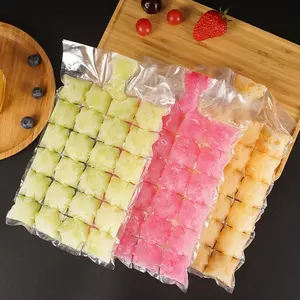 50Pcs  lce Cube Bags Disposable +Free Water Funnel! Self Sealing lce Trays,Leakproof lce Mold for Cooler, Party, CampingLarge Capacity Reusable Cold Packs Utensils
