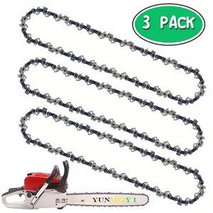 3-Pack 10 Inch Chainsaw Chain 40 Drive Links, 3/8" Pitch, 0.050" Gauge, Fit for Craftsman, Remington, Worx, Sun Joe, Greenworks, Earthwise, Echo, Oregon, Husqvarna Chainsaws and More-S40