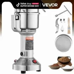【Summervibes】VEVOR 750g/550g/300g/150g  Electric Grain Mill Grinder,  , High Speed 2000W Commercial Spice Grinders, Stainless Steel Pulverizer Powder Machine, for Dry Grains Spices Cereals Coffee Corn Pepper, Straight Type