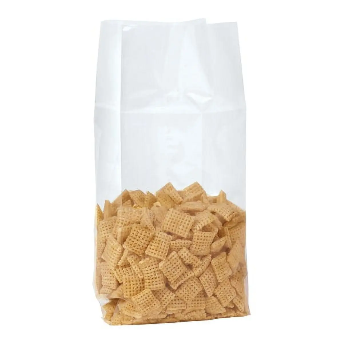 Box Partners PBG118 Synthetic Gusseted Polypropylene Bags - 1.5 Mil, 2" h x 4" w x 9", Bulky Sides, FDA & USDA Approved, Grease Resistant, High Clarity, Food Storage, Gift Wrapping, Pack of 2000, 2" H X 4" W X 9" L