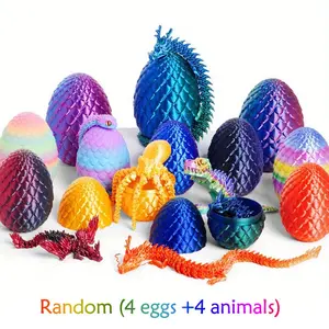 8-Piece Surprise Egg Set, Miniature Set, Randomly Selected 4 Animal Figures & Eggs, Perfect Gift for Valentine's Day, Easter, New Year!
