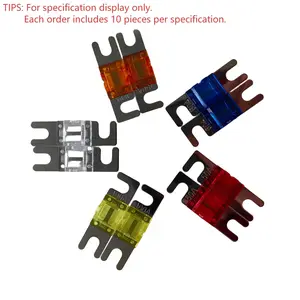 Manl Mini Fork Type Fuse (10 Pack), Nickel Plated, 18 Amp Specifications Available, Suitable for Cars, Trucks, Boats, Motorcycles, Suvs