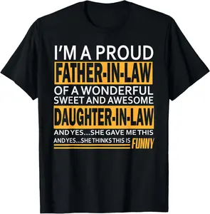 Proud Father-in-law Father's Day Gift from Daughter-in-law T-Shirt