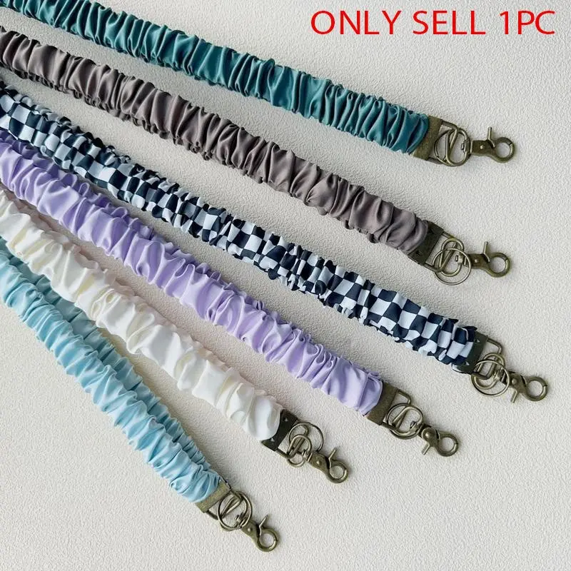 Stretchy Scrunchie Lanyard for ID Badges - Cute NeckLanyard for Keys I Retractable Keychain Holder for Women, Durable Hardware, Id Badge Friendly, Adorable Lanyard, Cute Lanyards for ID Badges