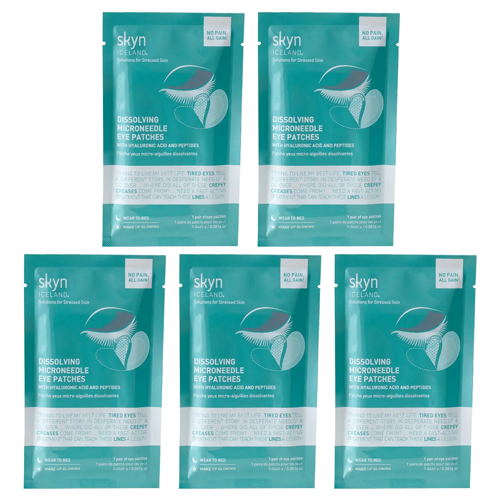 Skyn Iceland Dissolving Microneedle Eye Patches, 5 Pairs