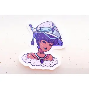 Tanzanite December Star Witch Clear Vinyl Sticker
