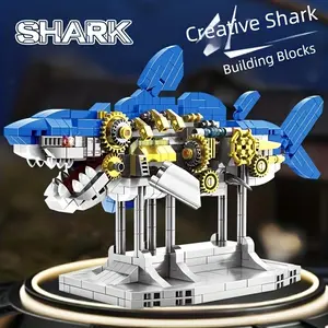 New Mechanical Megalodon Model Building Blocks Toy Kit, Unisex Assembly Set, Home Decor, Gift for Holidays and Birthdays