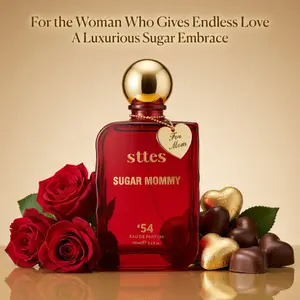 Sttes Sugar Mommy #54 Eau de Parfum for Women 3.4 Fl Oz / 100ml – Sweet Gourmand Perfume with Saffron, Almond & Jasmine, Amberwood Musk – Long Lasting Women's Fragrance Gift Perfume