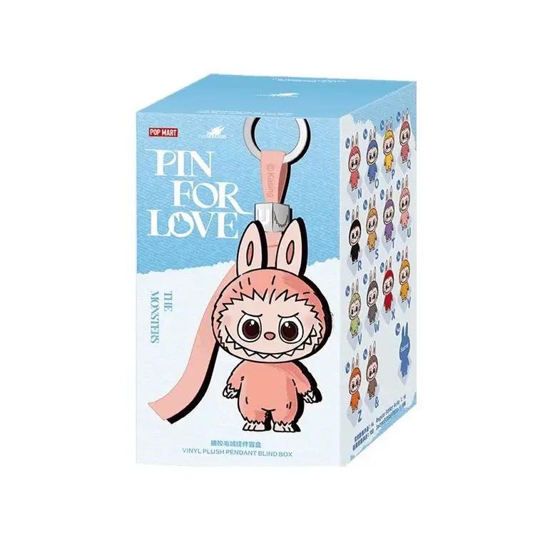 Pick Your Letter (N-Z) Pop Mart Labubu The Monsters Pin for Love Series Vinyl Plush Pendant  Blindbox 1 Box Halloween Christmas Holiday Gift