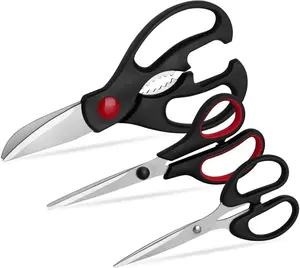 Kitchen Shears Set -Kitchen Scissors 3 Pack All Purpose Poultry Shears,Stainless Steel Sharp Utility Cooking Scissors for Home