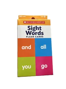 Scholastic Sight Words Flash Cards for Reading Practice - Compact Design for Easy Carry & Use - Ideal for Students Teachers & Parents