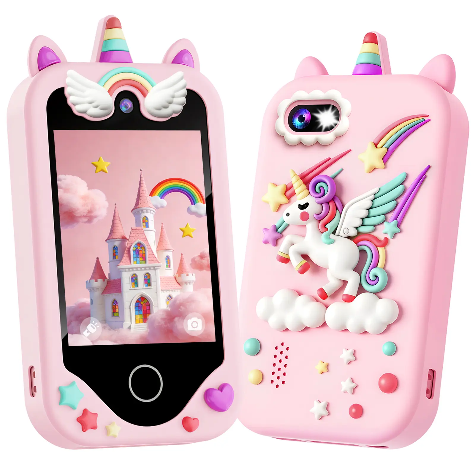 Kids' Smartphone with 44 games, featuring photo capture, video recording, E-books, painting, The top choice for children's Christmas and birthday gifts
