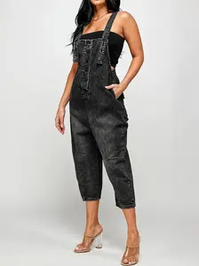 Midiross fashion casual style denim overalls jumpsuit Womenswear